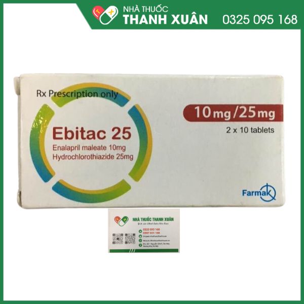 Ebitac 25 - Thuốc điều trị tăng huyết áp